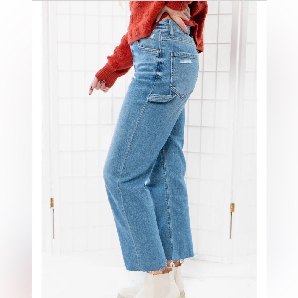 DAZE SUNDAZE UTILITY CROP STRAIGHT LEG JEANS